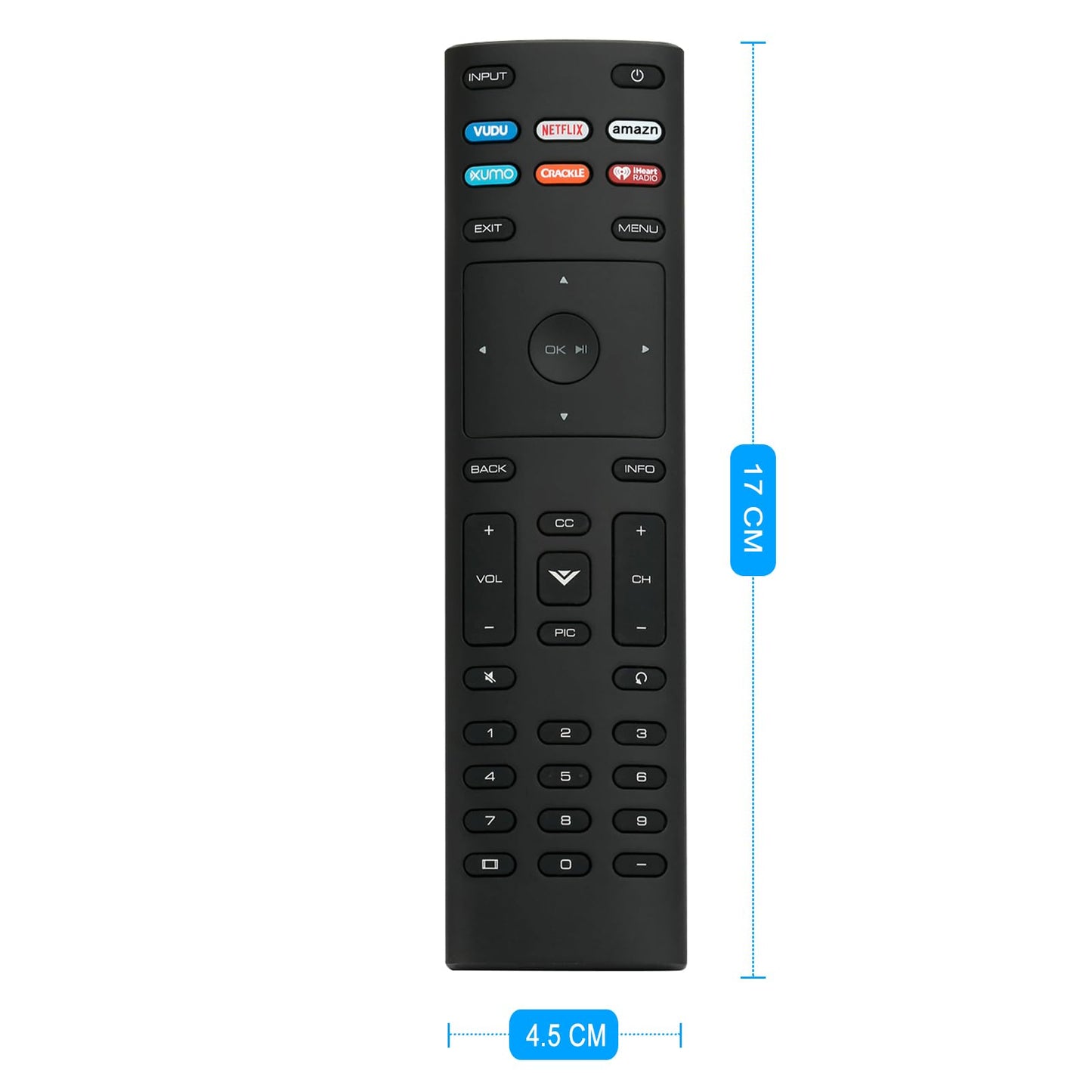 XRT136 Replace Remote Control fit for VIZIO Smart TV E43-E2 E43-F1 E50-E1 E50X-E1 E50-E3 E50-F2 E55-F1 E65-F1 E70-F3 D24F-F1 D32F-F1 D40F-G9 D65X-G4