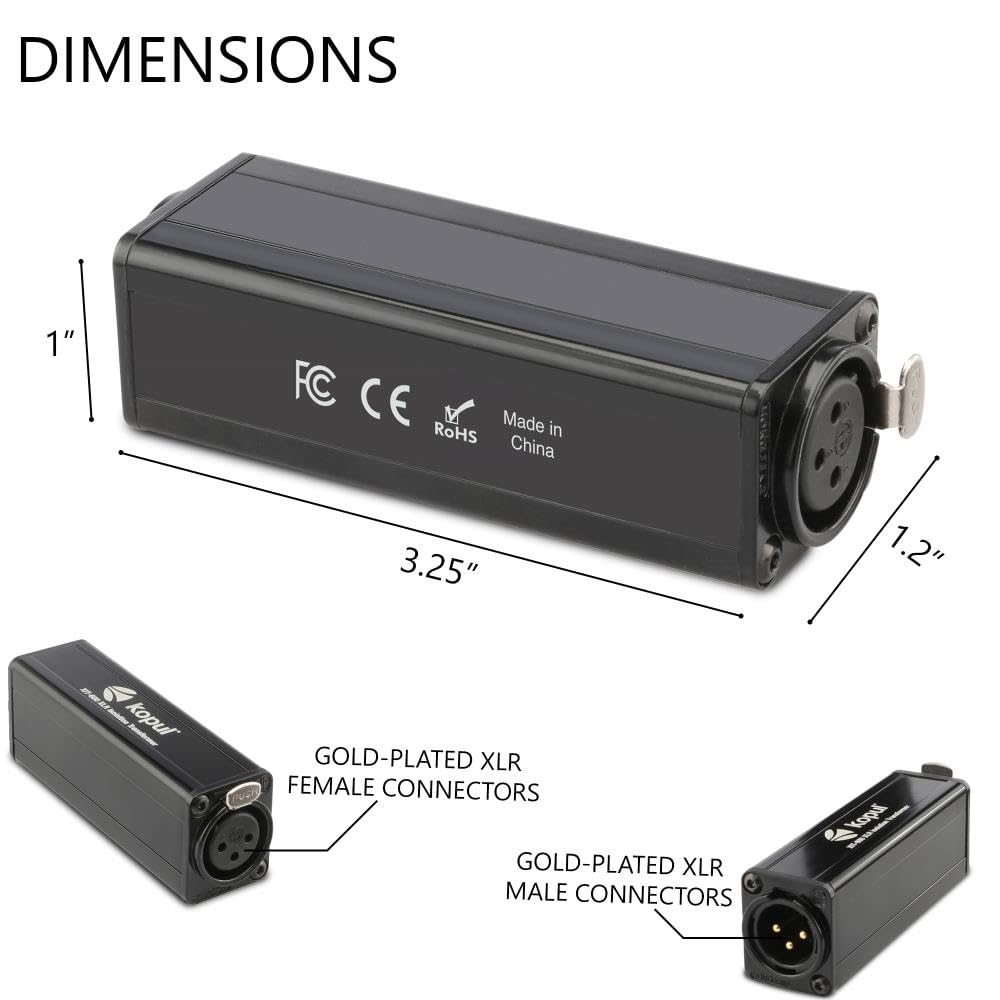 KOPUL XLR Single-Channel Passive Isolation Transformer
