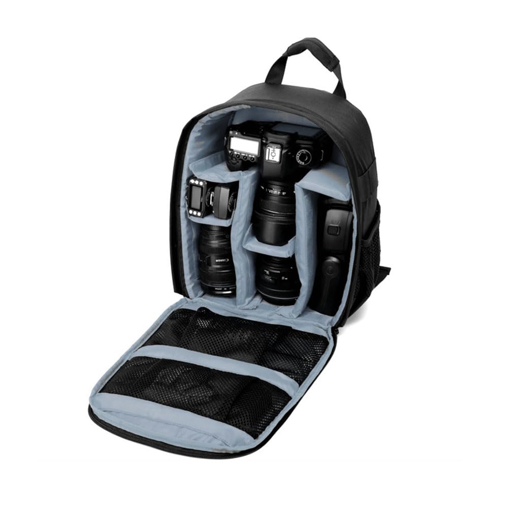 winvin Waterproof SLR/DSLR Camera Backpack Shoulder Bag Travel Case For Canon Nikon Sony Digital Lens (Medium, Grey)