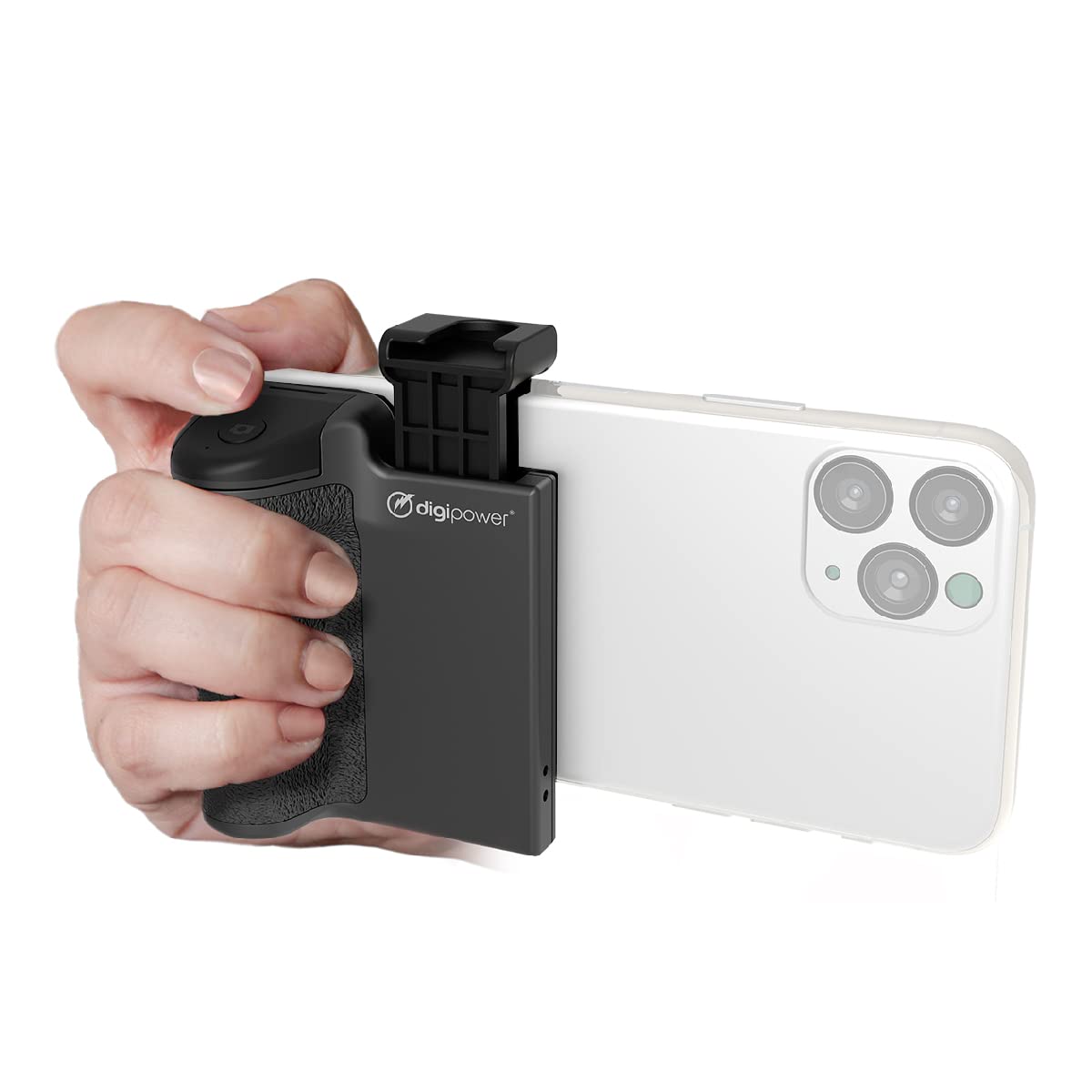 DigiPower Pocket Grip Stabilizer with Wireless Shutter Remote & Table-Top Mini Tripod for Mobile Phone, Works with iPhones & Android Smartphones