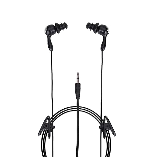 3.5mm Sports in-Ear Swimming Earphone Waterproof Music Headphone for Phone MP3 Player Wired Sports Headsets (Black)