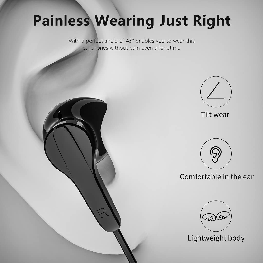Earphones with Lightning Connector, MFi Certified Wired Earphones with Microphone and Volume Control, Compatible with iPhone 13/12/11 Pro Max/Xs