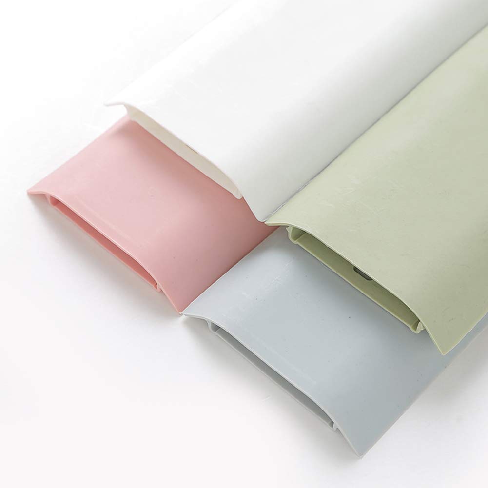 Grey Cable Raceways 4PCS On-Wall Cord Cover Paintable Channel to Hide and Conceal Cords, Cables, or Wires for TV Computer Office Theater