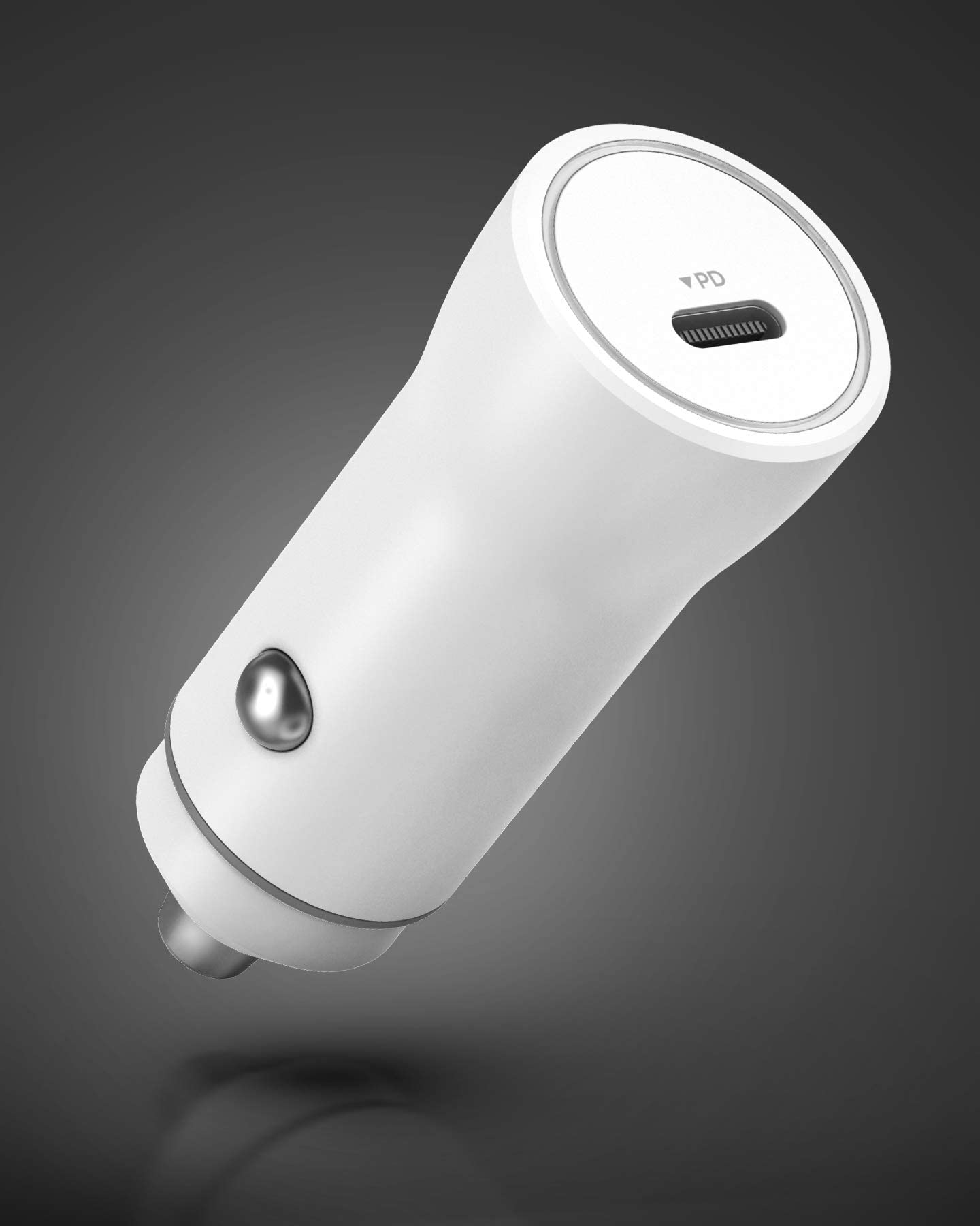 Galvanox Ultra-Fast iPhone Car Charger with Lightning to USB Type-C Cable (MFi Apple Certified) Rapid Charging Power Adapter (for iPhone