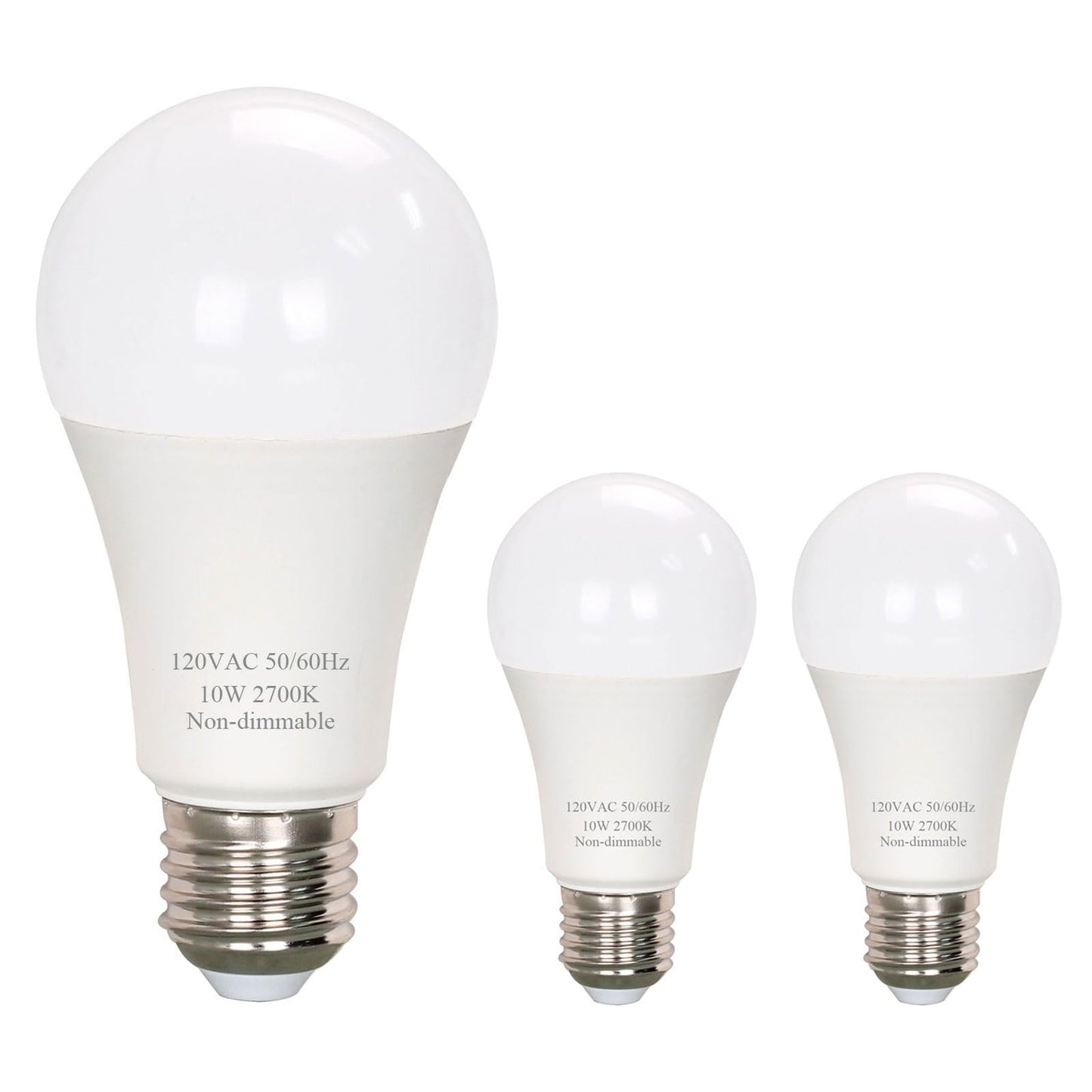 Soft White Light Bulbs 800LM 60 Watt Equivalent A19 E26 Bulb, 3-Pack