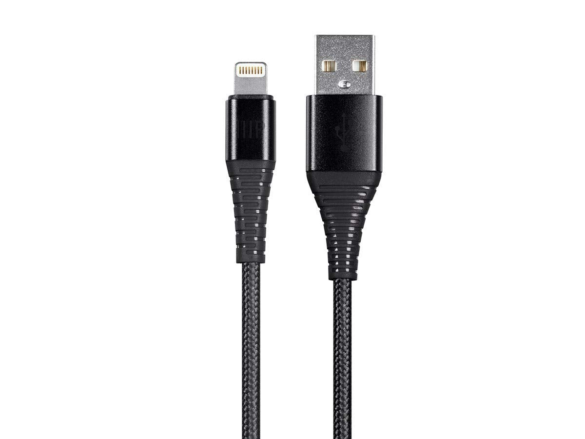 Monoprice AtlasFlex Series Durable MFi Certified Lightning to USB Type-A Charge & Sync Kevlar-Reinforced Nylon-Bra 3 Feet