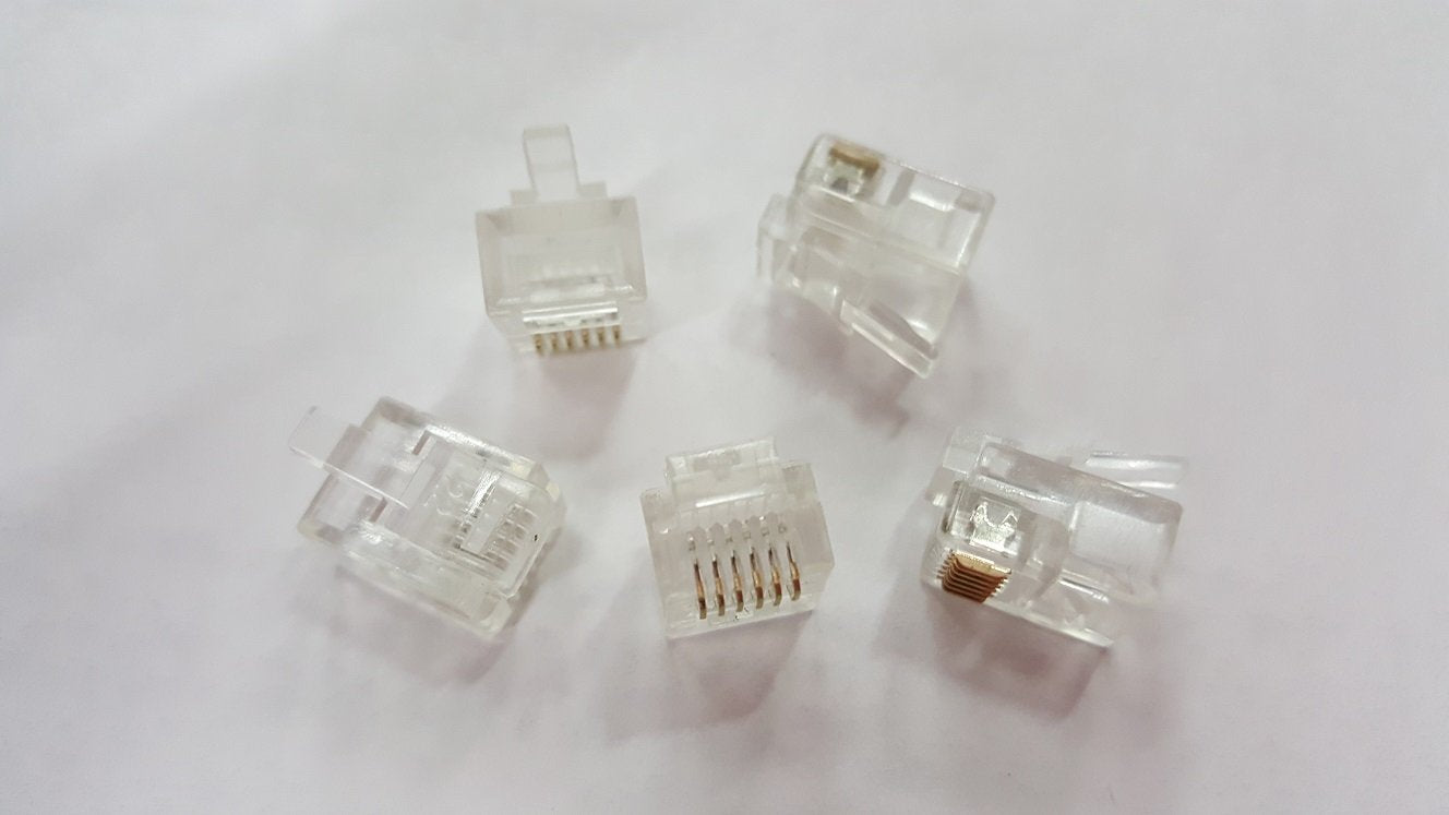 Telephone Cord Repair Kit (Modular Crimp Tool + 5 Connectors)
