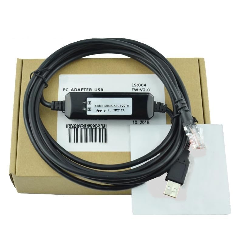 Ailsa Hexi 3BSC630197R1 for ABB AC800M Commissioning Cable USB Data Cable Programming Cable Download Cable Dual Chip Design Industrial (3m)