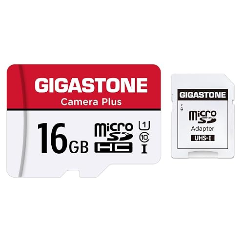 [Gigastone] 16GB Micro SD Card, Camera Plus, MicroSDHC Memory Card for Wyze Cam, Security Camera, Full HD Video Recording, UHS-I U1 Class 10, up