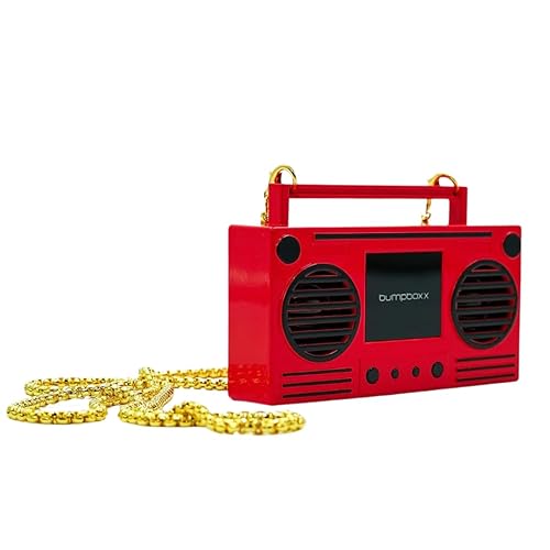 Bumpboxx MicroBoom Wearable Necklace Bluetooth Speaker Boombox | Bluetooth Portable Speaker | Includes 24” Chain & Rechargeable LI-ION Battery | Add