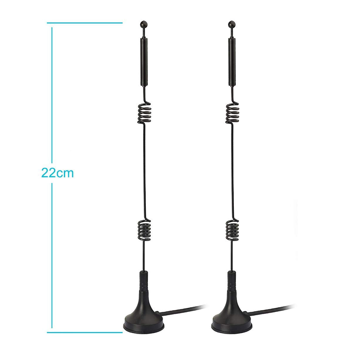 Bingfu Dual Band WiFi 2.4GHz 5GHz 5.8GHz 9dBi Magnetic Base MIMO RP-SMA Male Antenna 2-Pack for WiFi Router Wireless Network Card USB Adapter Security
