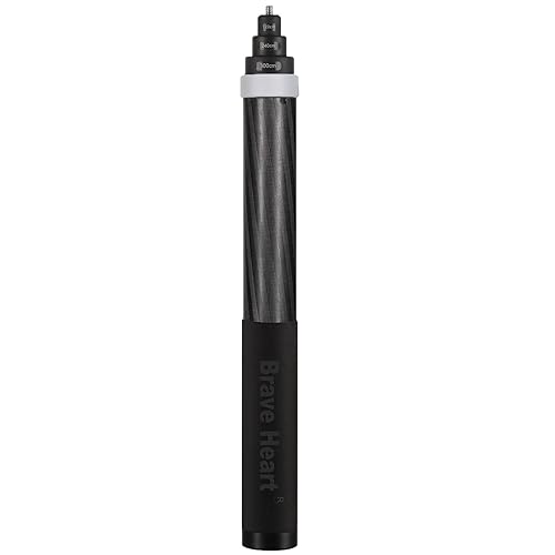Brave Heart 36cm to 3m Super Long entended Edition Invisible Carbon Fiber Selfie Stick for insta360 X5 X4 Insta 360 X5 x4 x3 x2 x ONE R RS for DJI