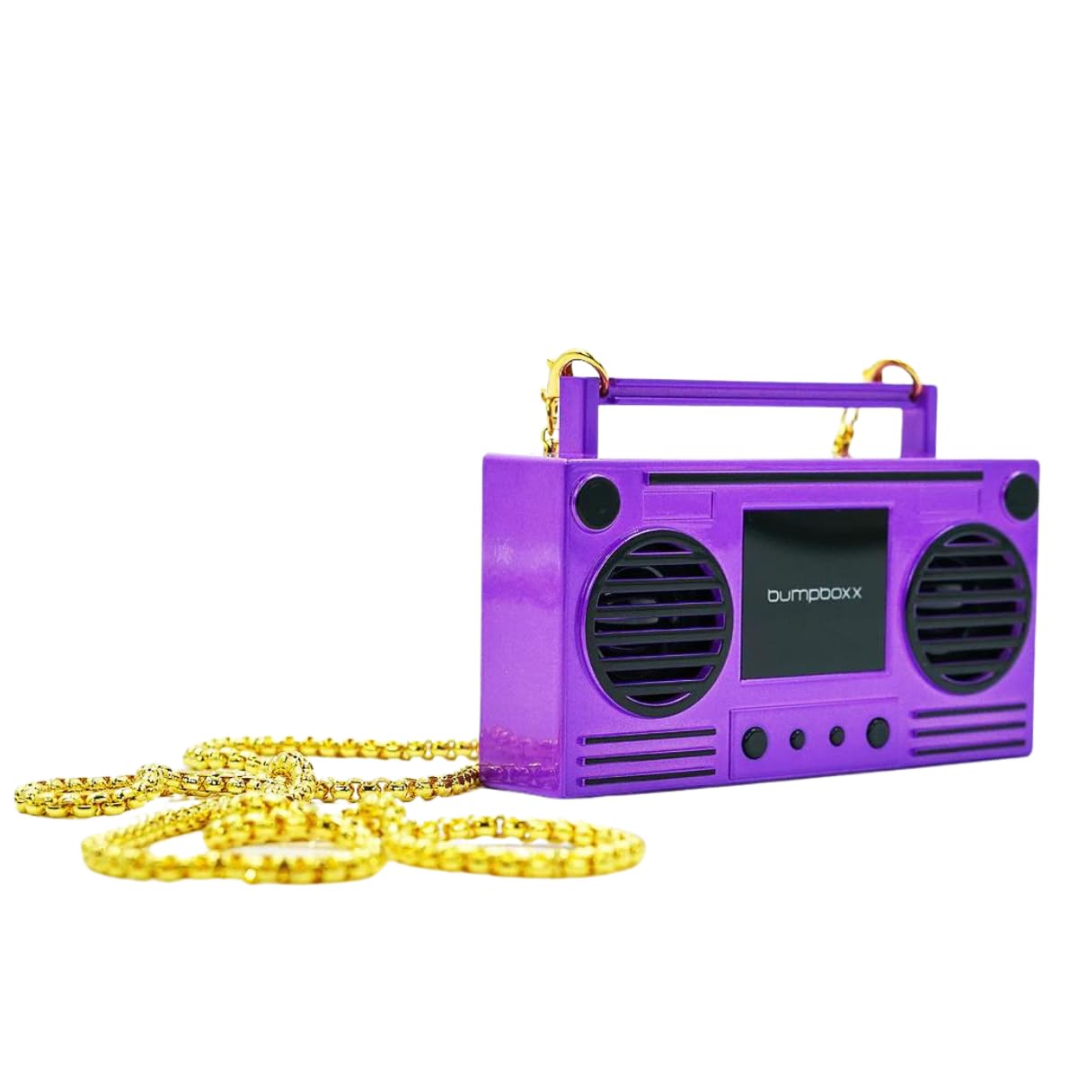 Bumpboxx MicroBoom Wearable Necklace Bluetooth Speaker Boombox | Bluetooth Portable Speaker | Includes 24” Chain & Rechargeable LI-ION Battery | Add