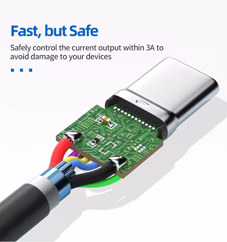 High-Speed 10Gbps USBC USB C to USB-A Data Transfer Charge Cable for Samsung T7 T9, SanDisk, Crucial X9 X6, Western Digital, SSD Drives, PC, Laptop