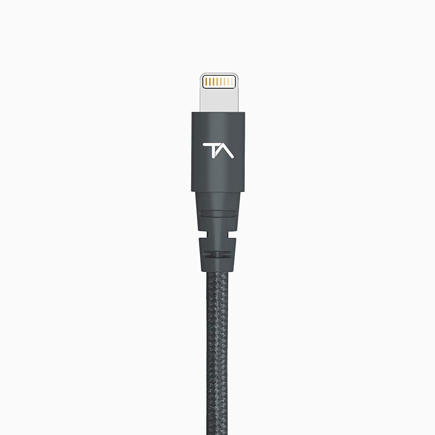 Tech Armor Apple MFi Certified Lightning Cable to USB A - 2FT Space Grey - Tough-Braided Extra-Strong Jacket - Sync/Charge iPhone & iPad