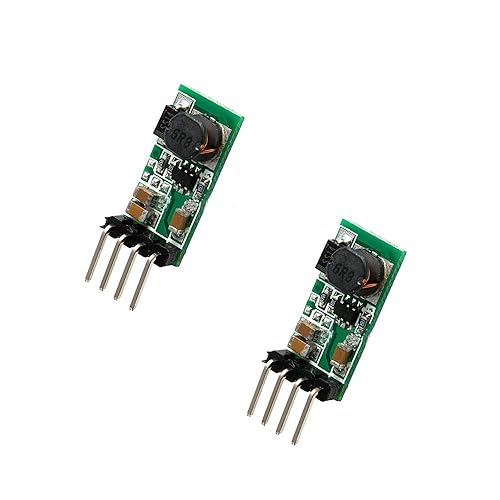 KOOBOOK 2Pcs Mini DC-DC Boost Step-up Power Supply Module 3.3V 3.7V 5V 6V 7.2V 9V to 12V Voltage Regulator Converter