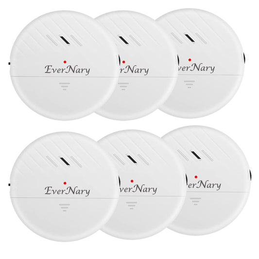 EverNary Window Vibration Alarm,6Pack 125dB Loud Ultra-Slim Anti-Theft Alarm for Door and Window Glass Break Sensor Alert with Adjustable Sensitivity
