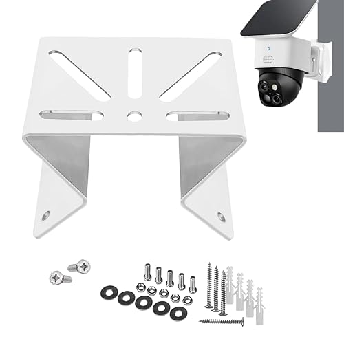CTXSumTec Heavy-Duty Corner Security Camera Bracket - Weatherproof White Metal Mount for Outdoor Surveillance Systems | Compatible with Exterior