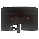 New Compatible Replacemen for MSI GF75 MS-17F1 MS-17F2 MS-17F3 MS-17F5(Palmrest Upper Cover Case Shell Red Font Backlit Keyboard 3077F3C211)