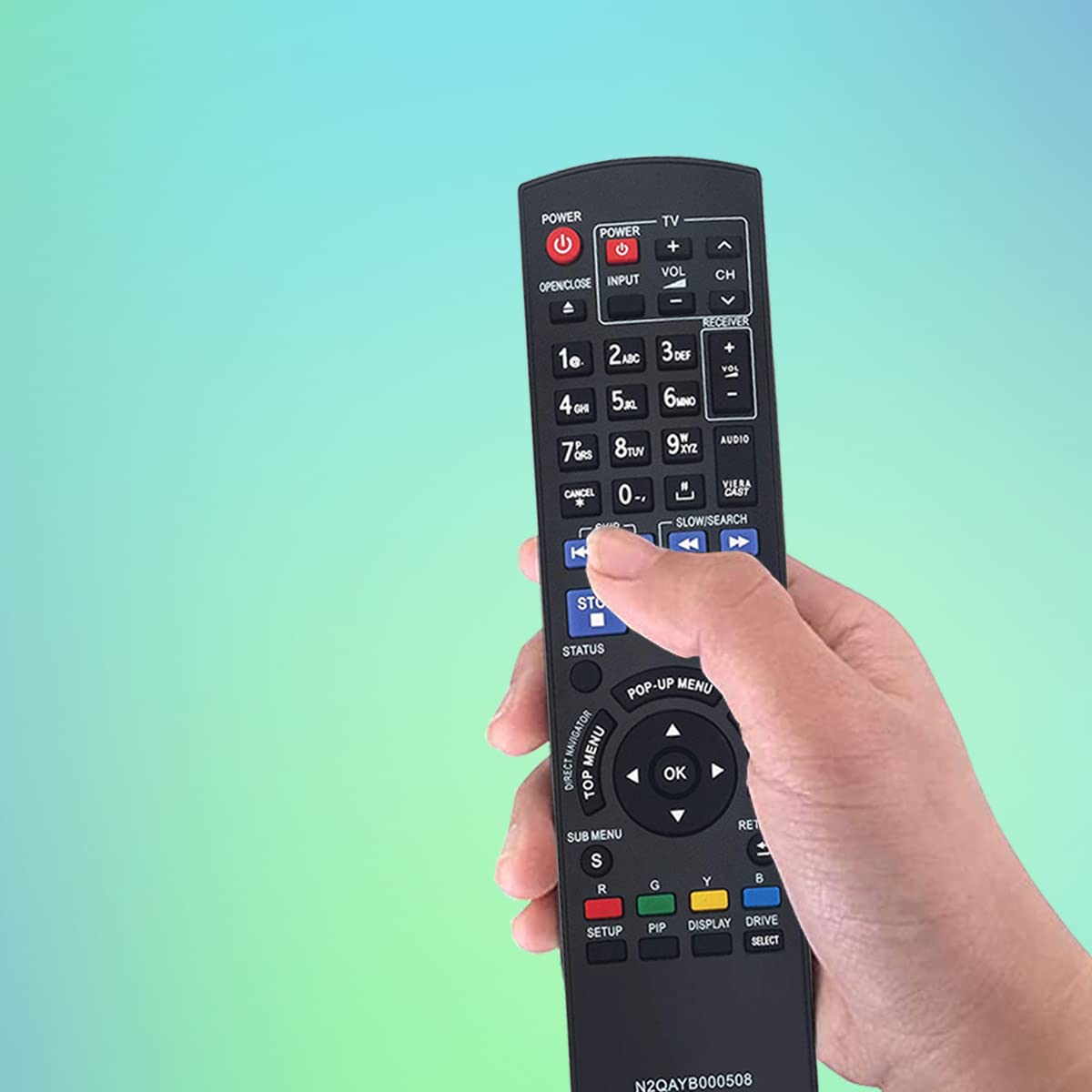 GHUST N2QAYB000508 IR6 Remote Control Replacement for Panasonic Blu-ray Disc DVD Player DMP-BD55 DMP-BD55K DMP-BD60 DMP-BD601 DMP-BD601K DMP-BD605