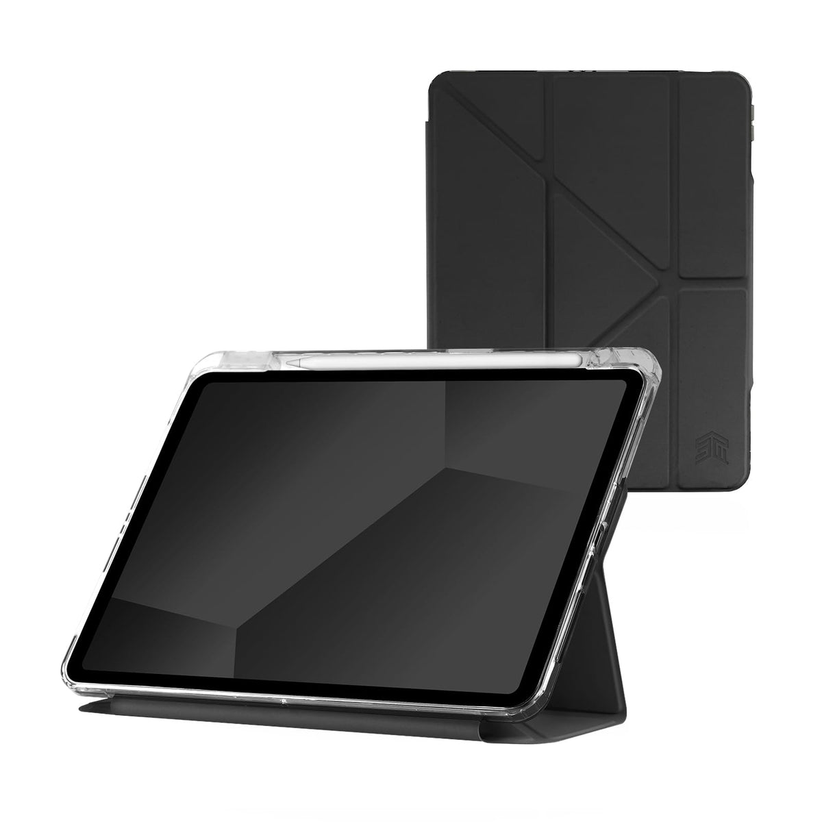 STM OPP Case for Apple iPad Air 11"(M4/M3/M2/5th/4th gen) Slim Light Protective Cover, Transparent Back, w/Apple Pencil Storage, Auto Sleep/Wake