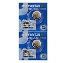 Renata 384 SR41SW Batteries - 1.55V Silver Oxide 384 Watch Battery (2 Count)