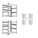 AAAwave The Sluice V.2 12 GPU Mining Rig Frame and 4 pcs of Stacking Brackets (White, 2 Frames)
