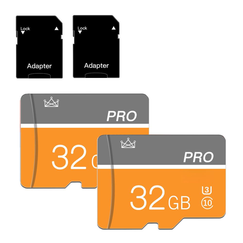 talebasic 32GB Micro Memory Card Class 10 Memory Card with Adapter Fast Speed TF Card for Tablet/Mobile Phone/Camera/Car Audio/Game Console(2 Pcs