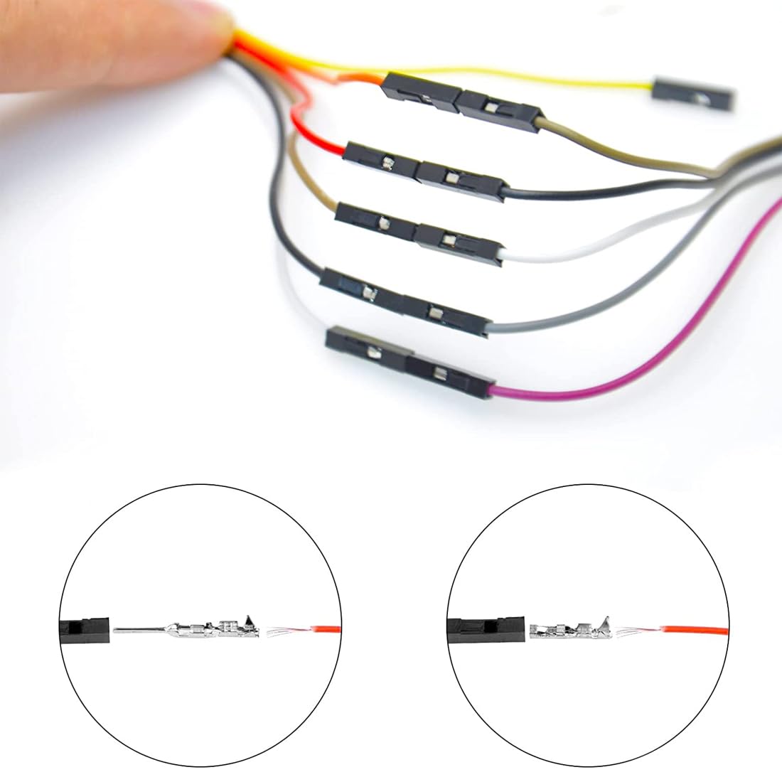 Gikfun 100 Pairs Suitable for 22AWG Cable Male and Female Pins Connector Kit fit for Housing Jumper Wire Cable DIY Kit EK8284