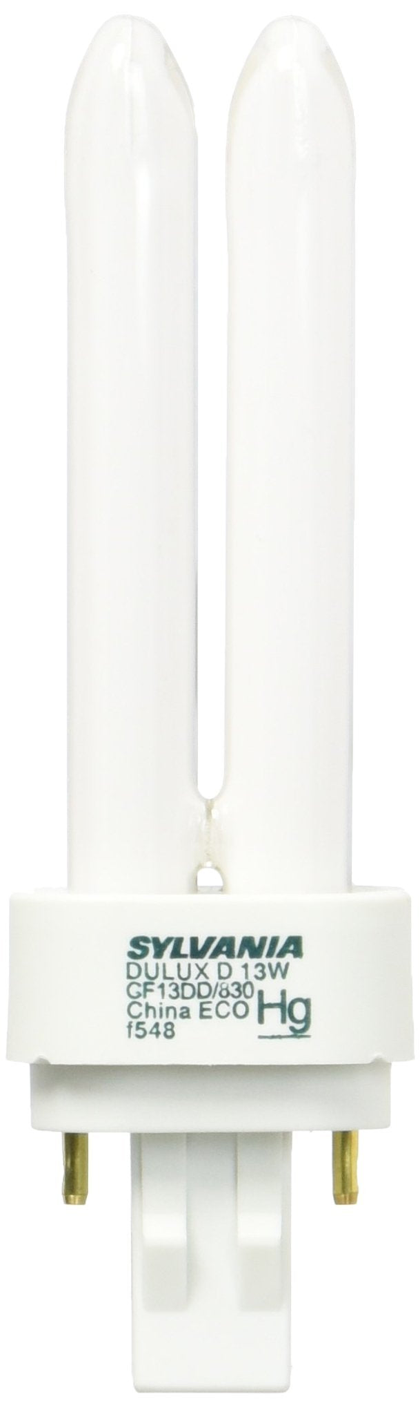 Sylvania Dulux D CFL Compact Fluorescent Light Bulb, 2 Pin, 13W, 1 Pack