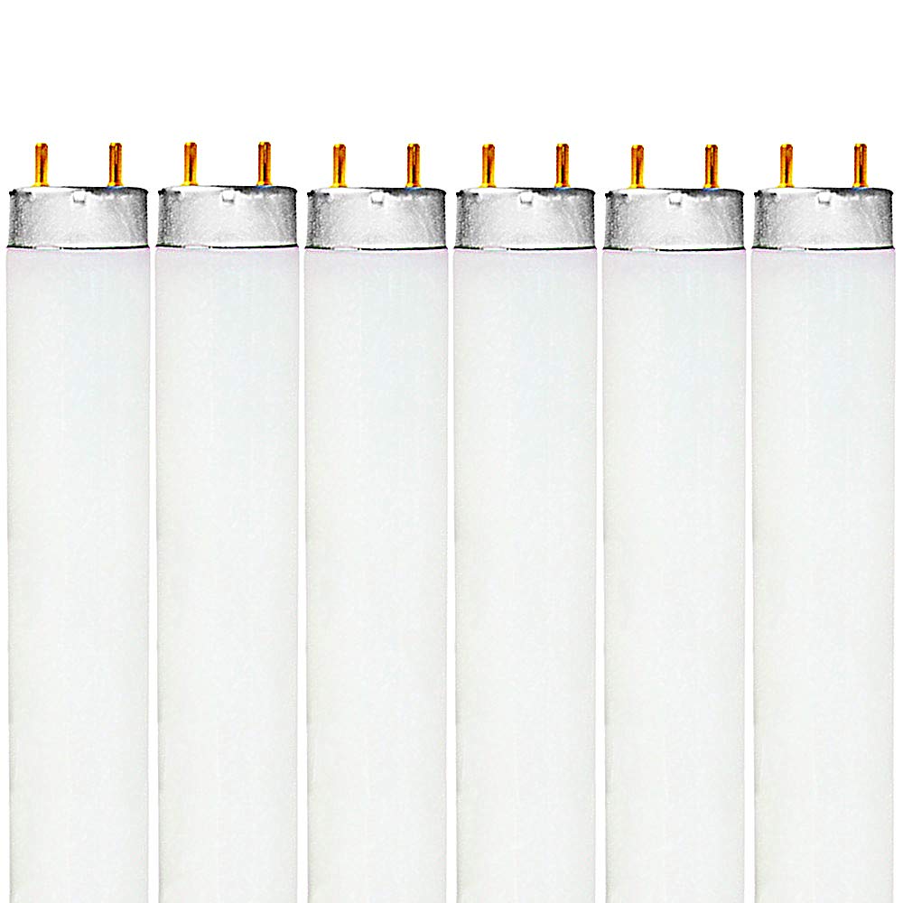 LUXRITE LR20730 (6-Pack) F32T8/841 32-Watt 4 FT T8 Fluorescent Tube Light Bulb, Cool White 4100K, 2800 Lumens, G13 Medium Bi-Pin Base
