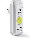 Wall Outlet Extender with USB Charging Ports - Multi Plug Adapter with AC Outlets - Compact Surge Protector for Home, Office, or Travel - Space-Saving