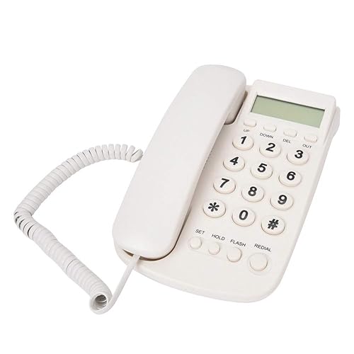 Telephone Extension,Landline Telephone,Corded Phone with LCD Display and Large Number Buttons for Hotel, Family,Business, The Phone can be puted