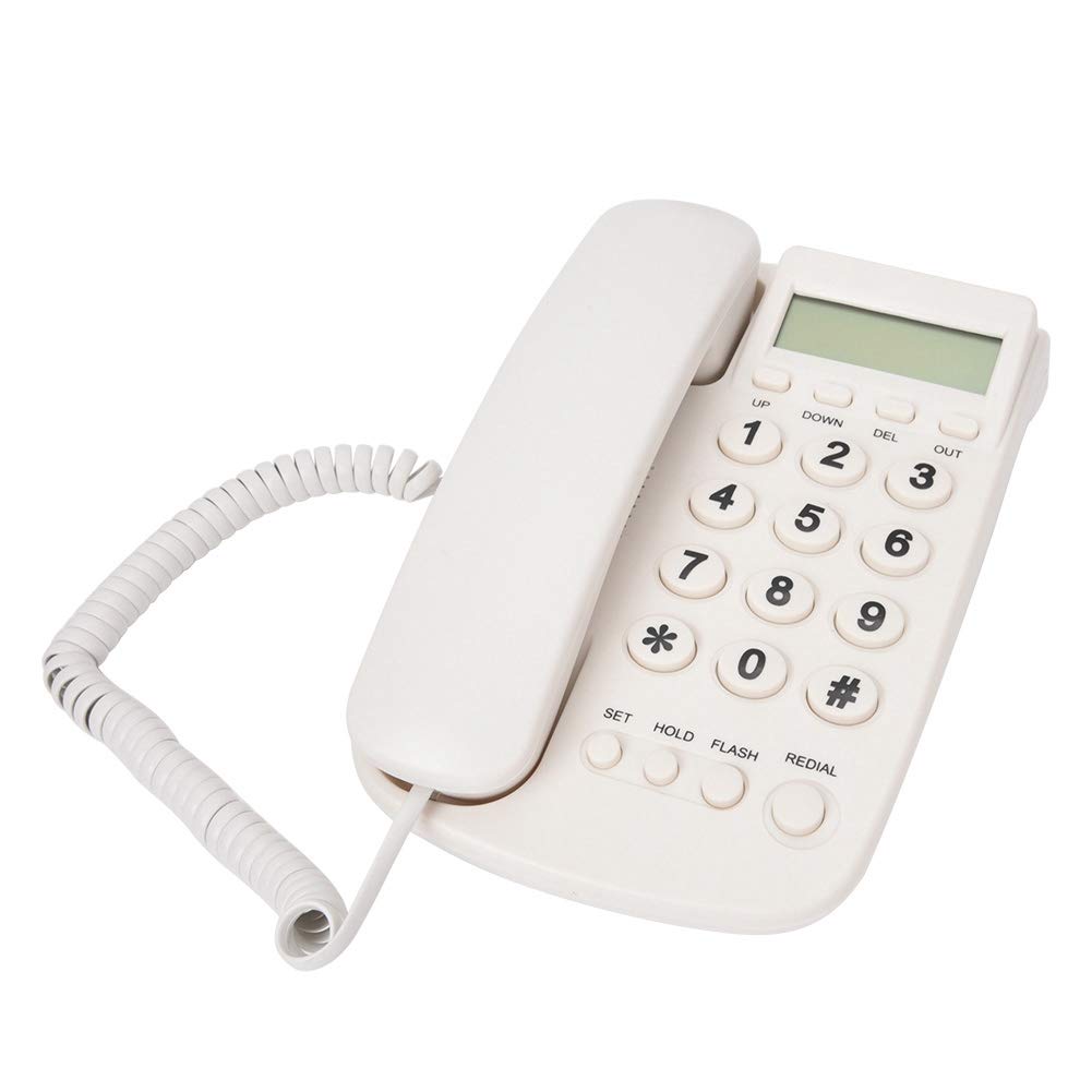 Telephone Extension,Landline Telephone,Corded Phone with LCD Display and Large Number Buttons for Hotel, Family,Business, The Phone can be puted