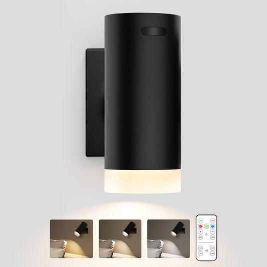 Afyuol Battery Operated Wall Sconce CCT Dimmable Wireless Reading Light, Rechargeable LED Wall Light with Magnet Ball, Picture Wall Light Decor