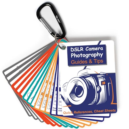 DSLR Cheat Sheet Photography Accessories Camera Accessories for Canon Nikon Sony Photography Gifts for Photographer Quick Reference Cards Guides Tips