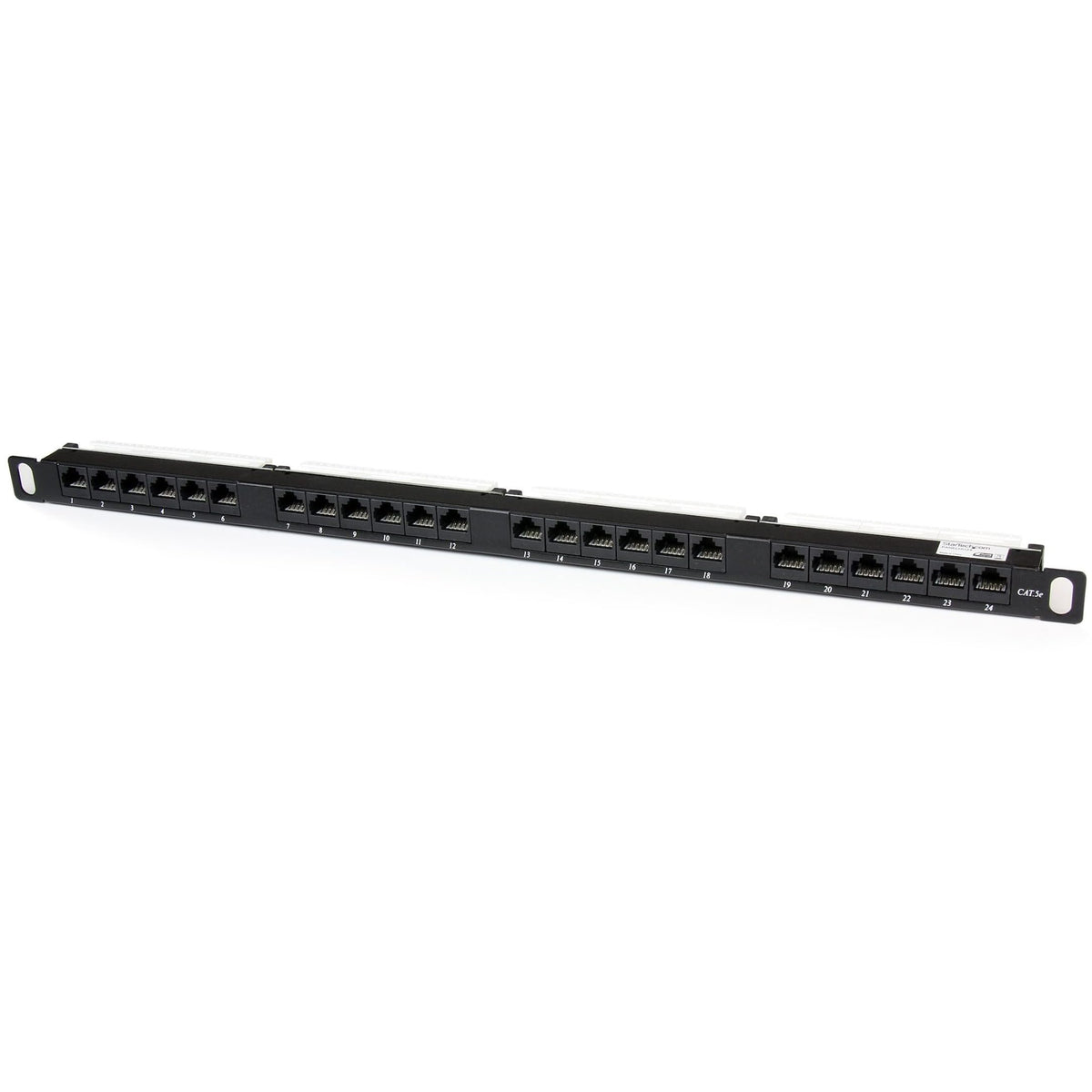 StarTech 24-Port 0.5U Cat5e Patch Panel, 110 Punch Down (PANELHU24)