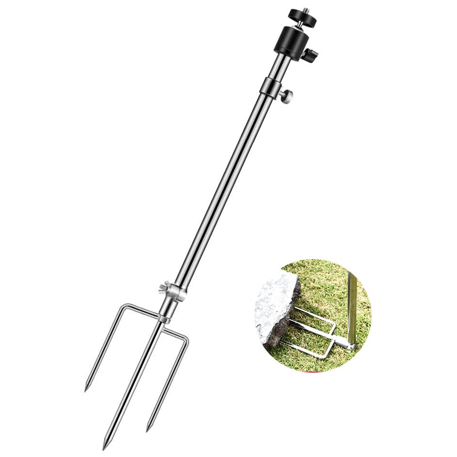 Stedan 1 Pack Trail & Game Camera Stand Thick Foldable Stainless Steel Bracket 360° Adjustable Universal Thread Connection 1/4''-20 (6 mm) for Trail