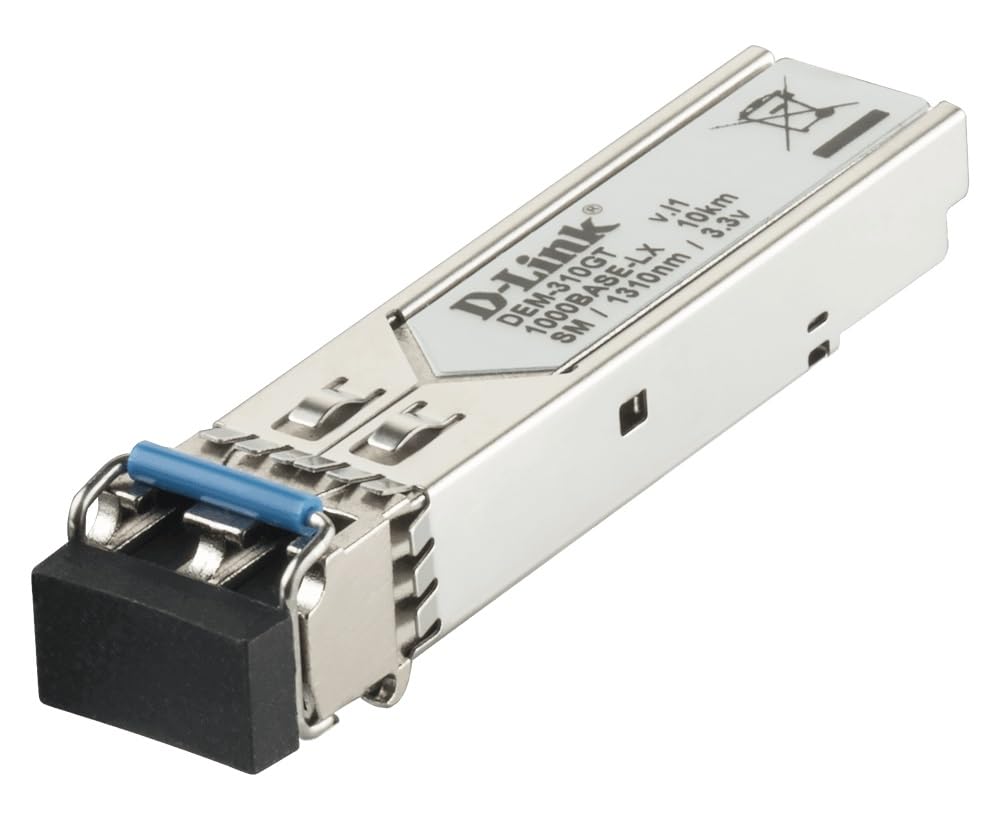 D-Link Gigabit Ethernet Optical Transceiver Single-Mode 1000BASE-LX SFP Module (DEM-310GT)