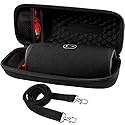 Comecase Hard Travel Case for JBL Charge 4/ Charge 5 Waterproof Bluetooth Speaker. Carrying Storage Bag Fits Charger and USB Cable (Case Only) - Black