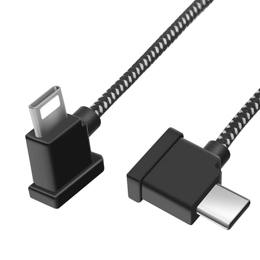 Hanatora 11.8 Inch USB C to iOS RC-N3/N2/N1/N1C Remote Controller Cable for DJI Mavic 3,Air 3S/3/2/2S,Neo,Mini 4K/2/2 SE/3 Pro,Nylon 1FT OTG Tablet