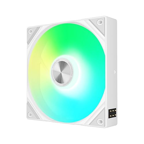 Tryx 120mm Case Fan 1pc Computer ARGB PC Quiet Fan Cooler, Upgraded Pogo-Pin Connection with Magnetic Cable?ARGB Gen2 LEDs?New Version ROTA SL?White