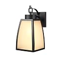 Globe Electric 60000166 1-Light Outdoor Wall Sconce, Matte Black, Frosted Glass