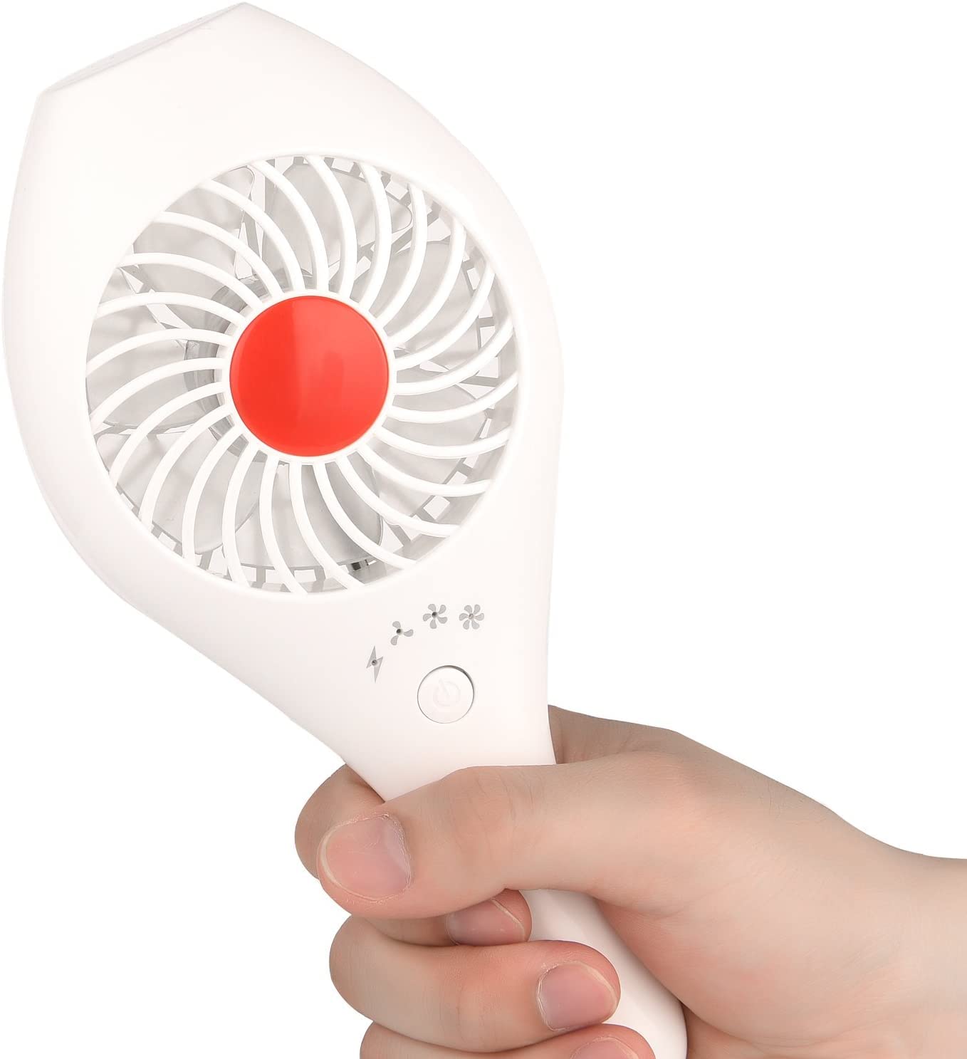 AUOTO Handheld Portable Fan Bowling Pin Shaped Mini Small Personal USB Rechargeable Fan with 3 Speed Settings for Home Office Sports Travel