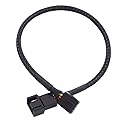 YiKaiEn 4-Pin PWM Fan Splitter Cable, Nylon Braided Adapter Computer PC Fan Power Extension Cable Converter for Computer Case 4-Pin/3-Pin Cooling Fan