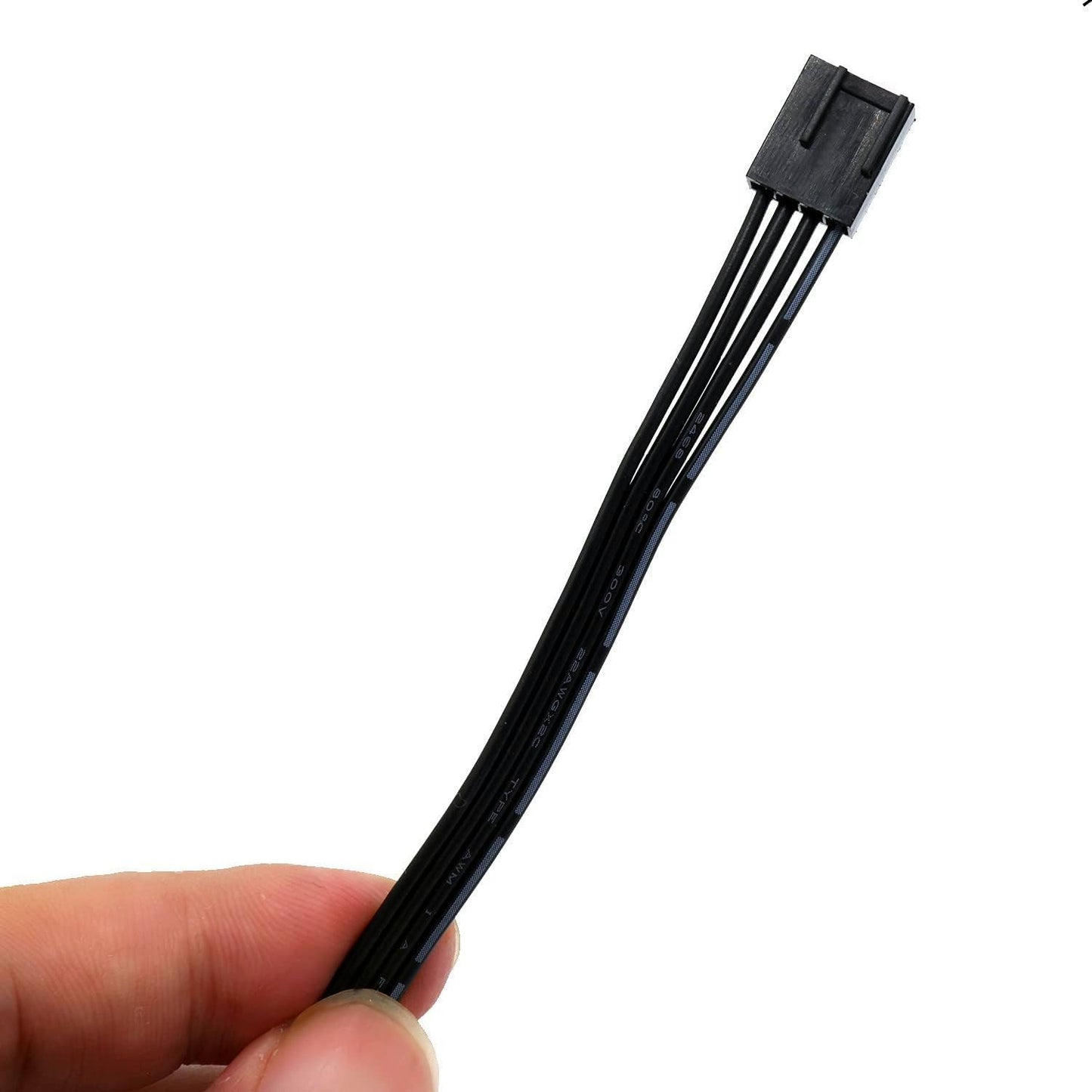 QJZXUEZHEN PWM Fan Hub Stringing, PC CPU Cooling 4 PIN/3 PIN Fan Power Cable Hub Splitter Extension Cable Adapter Sleeved Fan Splitter for Desktop