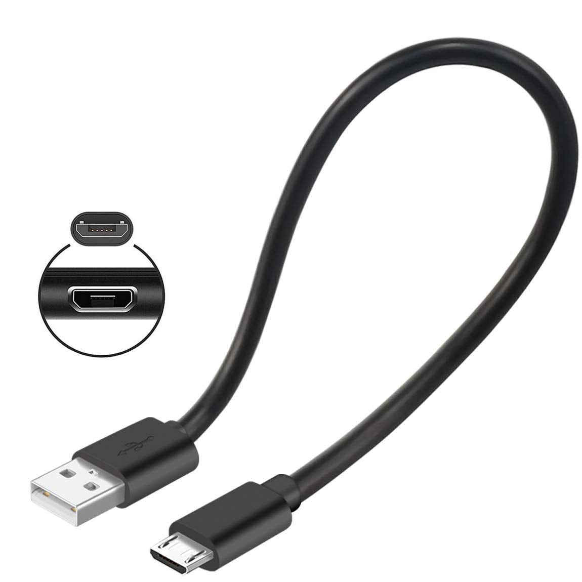 Short Micro USB Cable,Android Charger Compatible with Fire Stick,for Roku Stick,PS4,for Xbox.Fast Charging Cord for Kindle Tablet,for Bose SoundLink
