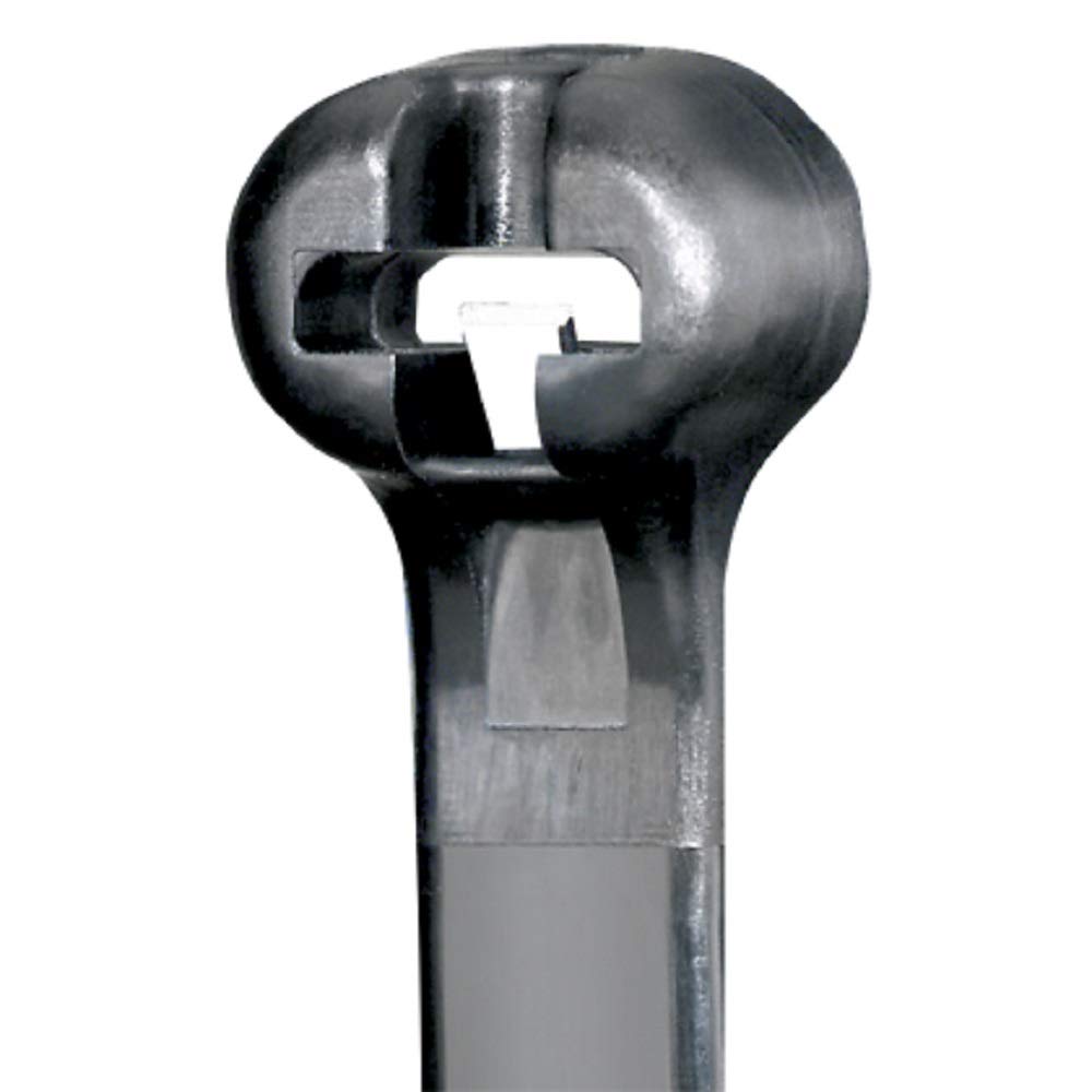Panduit BT2S-M0 Dome-Top Barb-Ty 8" Cable Tie with Stainless Steel Barb, Indoor/Outdoor, UV/Weather-Resistant Nylon 6.6, 50 Lb. Tensile Strength, Cord