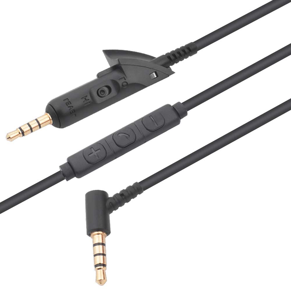 Toeasor Replacement Audio Cable Extension Cord Wire Compatible with Bose QC15 QuietComfort 15 Headphone with in-line MIC and Remote Control