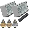 Dubofu Solar Paver Lights, 8" x 4" Brick Driveway Lights, Landscape Path Lights for Walkway, Patio & Deck Lighting, IP67 Waterproof, 3 Colors, 2 Pack